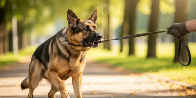 Leash Pulling in dogs — common behavior issue addressed by Woof Dogs trainers in South Florida